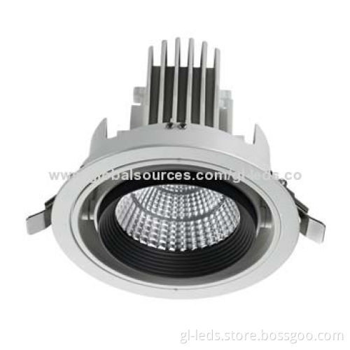 High-lumen 5-year Warranty 30W COB Downlight with 100-240V AC Input Voltage